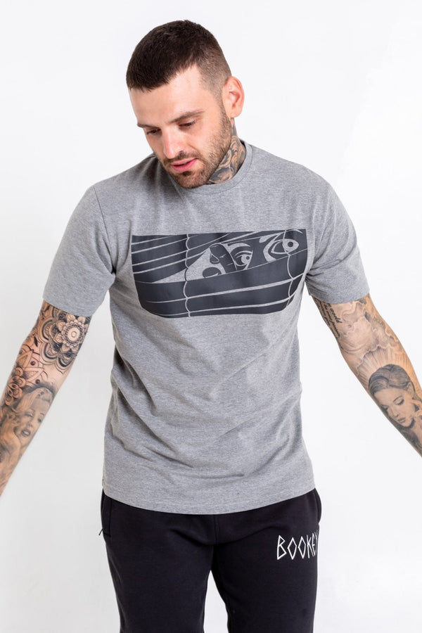 Black Logo Bookey Classic T-Shirt - Grey  - Bookey Clothing - Streetwear