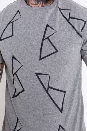 'B' Checkered T-Shirt - Grey - Bookey Clothing - Streetwear