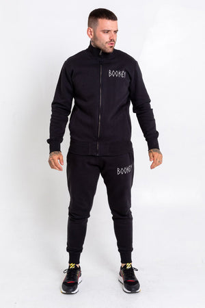 Black Bookey Classic Sweat Jacket with Zip Mens Fit - Bookey Clothing - Streetwear