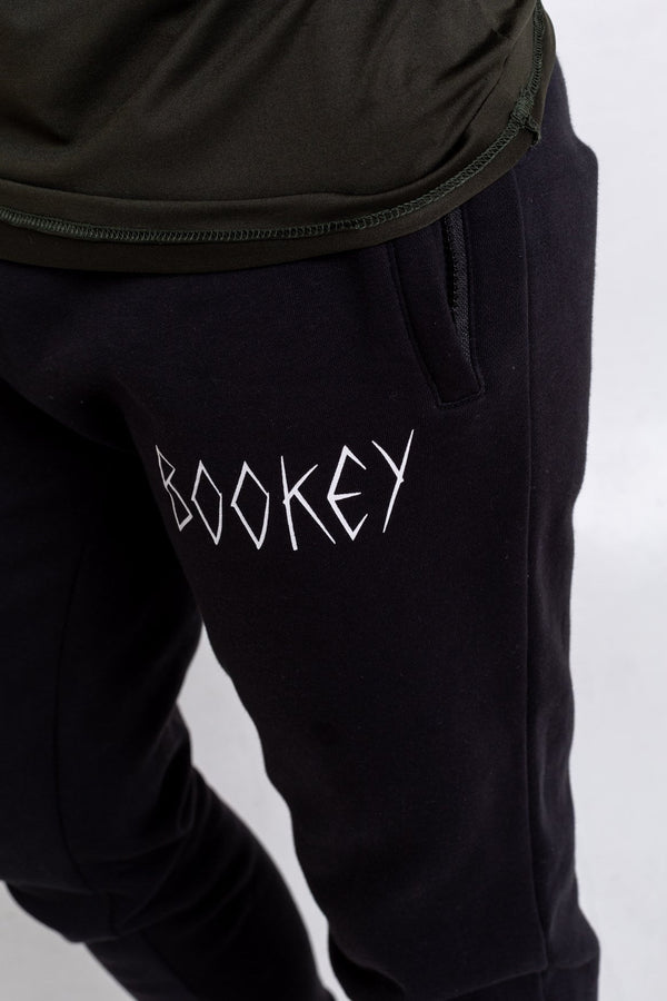 Black Bookey Classic Jog Pants - Mens Fit - Bookey Clothing - Streetwear