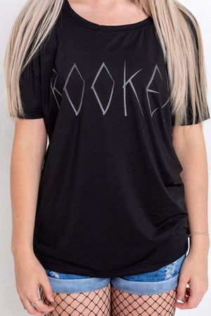 Bookey Lux Statement T-Shirt - Black Womens Fit - Bookey Clothing - Streetwear